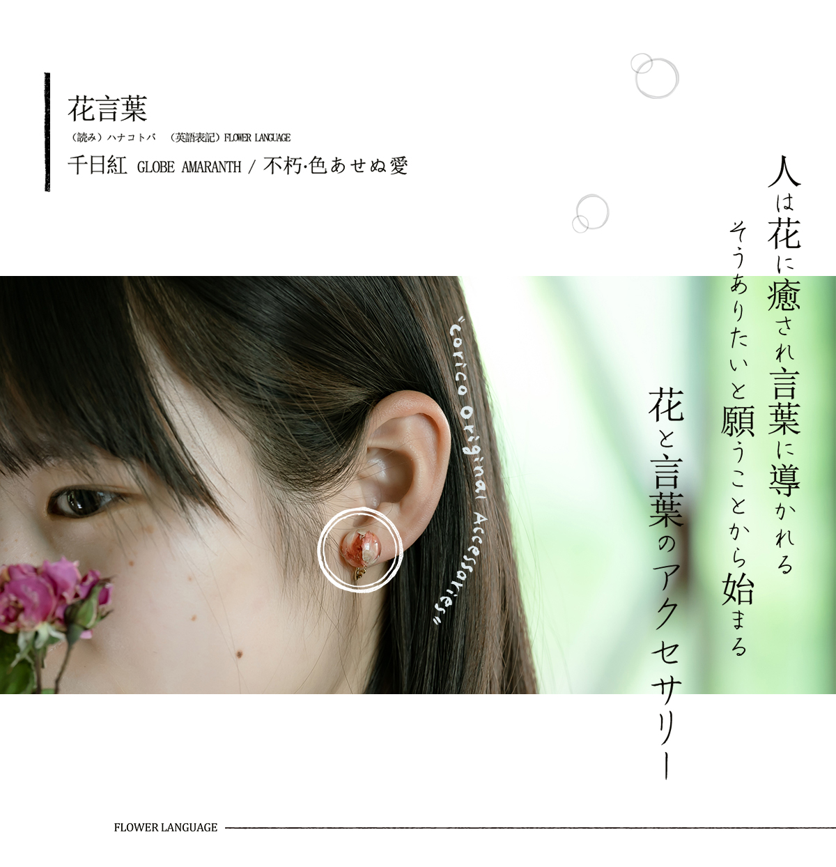 お値下げ♡千日紅とパール♡ピアス☆イヤリング☆センニチコウ